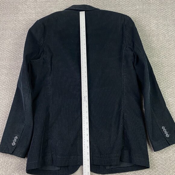 Old Navy Corduroy Blazer Sport Coat Men's Large Black Heavyweight Cotton - Picture 13 of 14